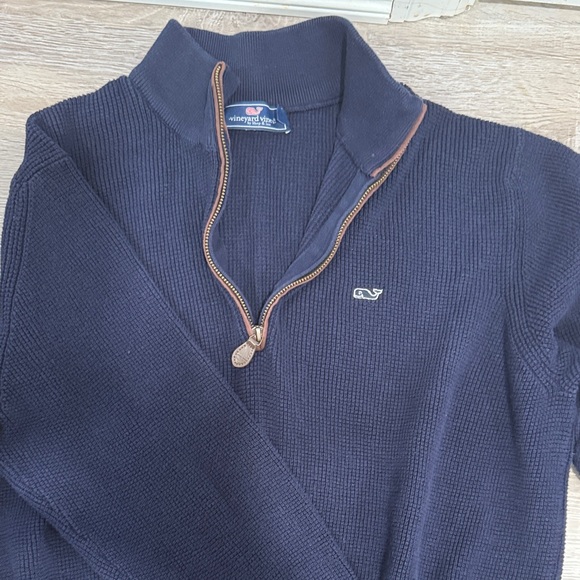 Vineyard Vines Men's Navy Zip-Up Sweater